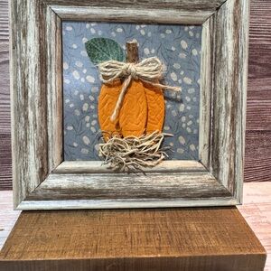 Small Handcrafted Pumpkin In Frame
